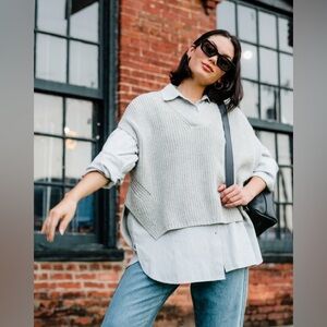 Able | Ingrid Sweater Vest in Heather Gray